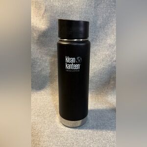 ULINE Klean Kanteen 20oz Wide Mouth Insulated Leak Proof Cafe Lid Matte Black